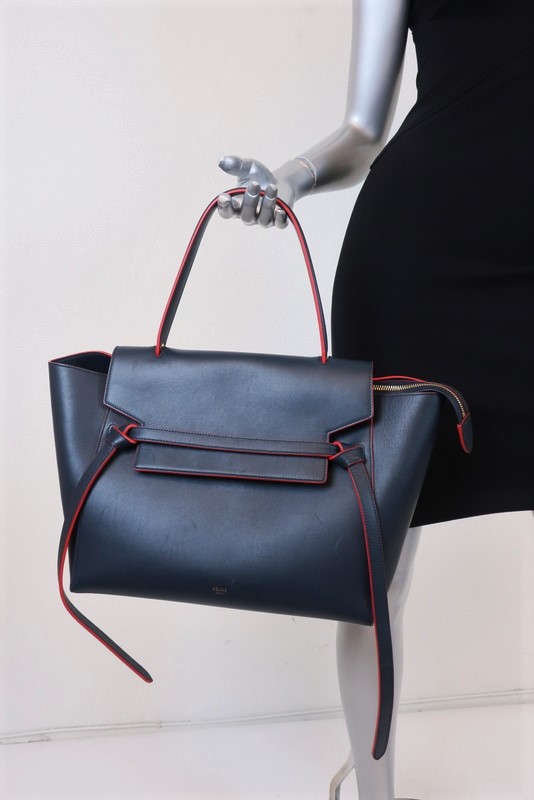 Celine Belt Bag in Navy with Red trim