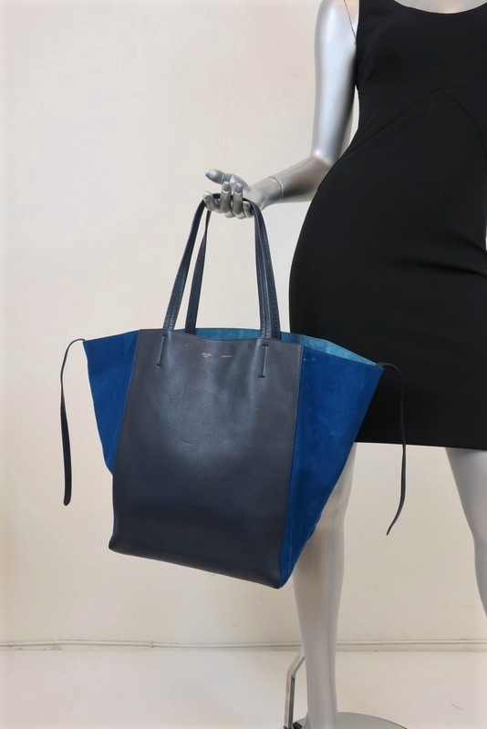 Celine Bicolor Phantom Cabas Tote in Navy
