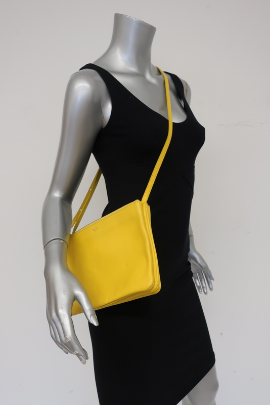 Celine Large Trio Crossbody Bag in Yellow