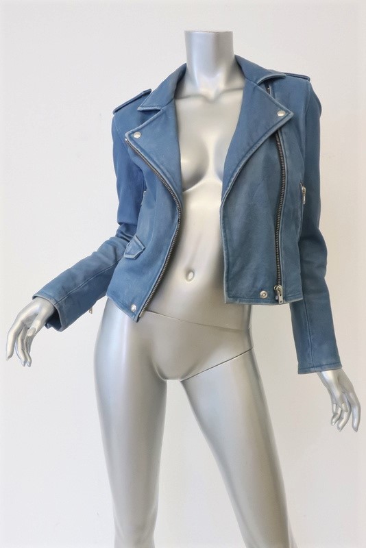 Light Blue Iro Leather Jacket