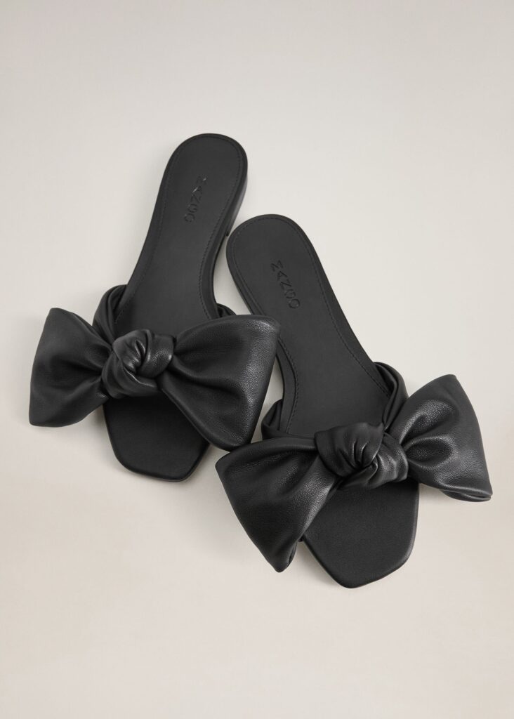 Cute Affordable Summer Sandals from Mango. Knot Flat Sandal - $59.99